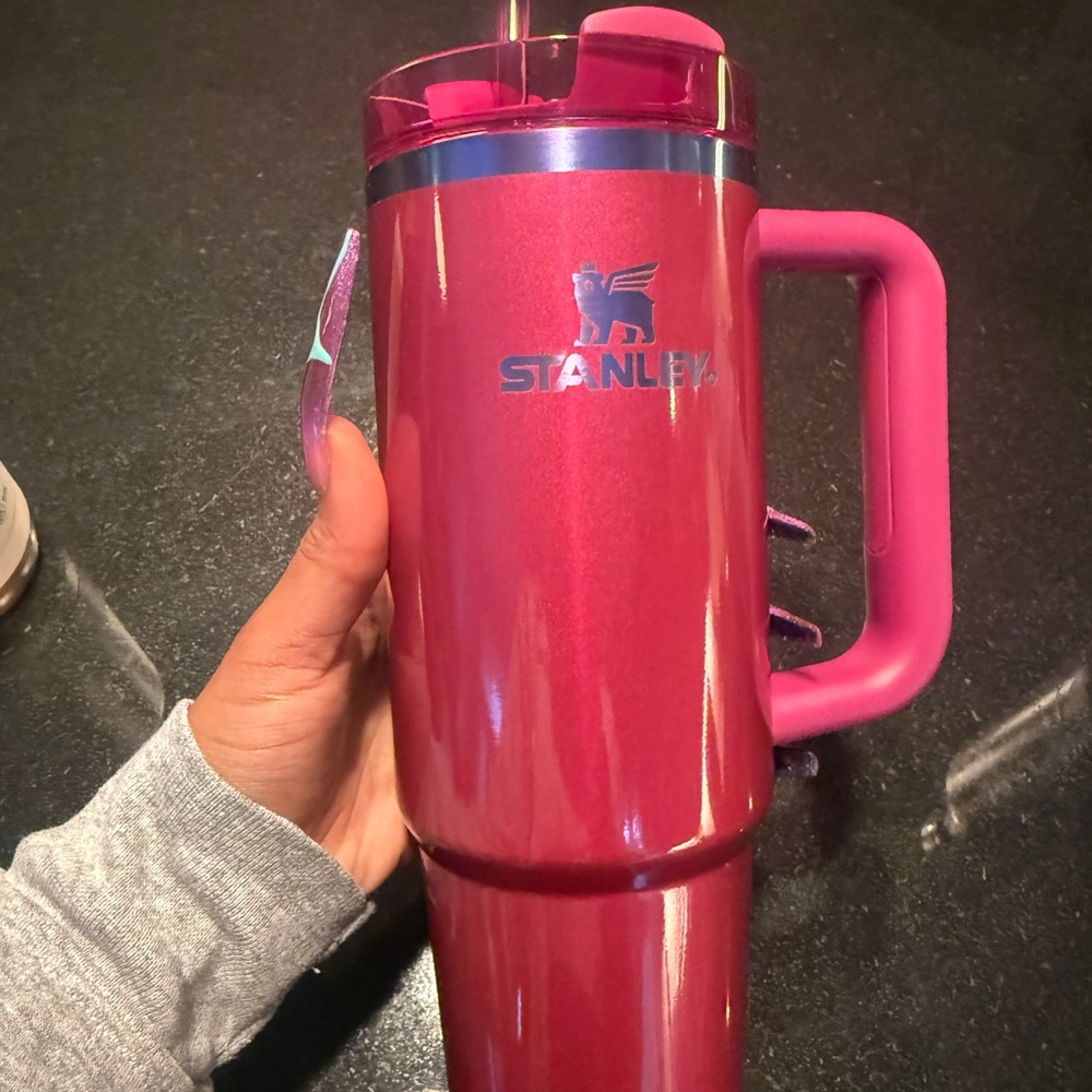 Stanley Vibrant Pink Travel Mug with Handle